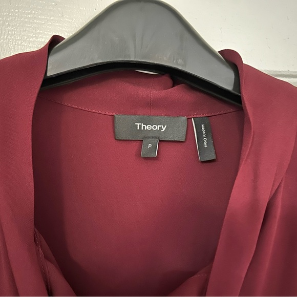 Theory Silk Tie Bow Blouse - Picture 2 of 5